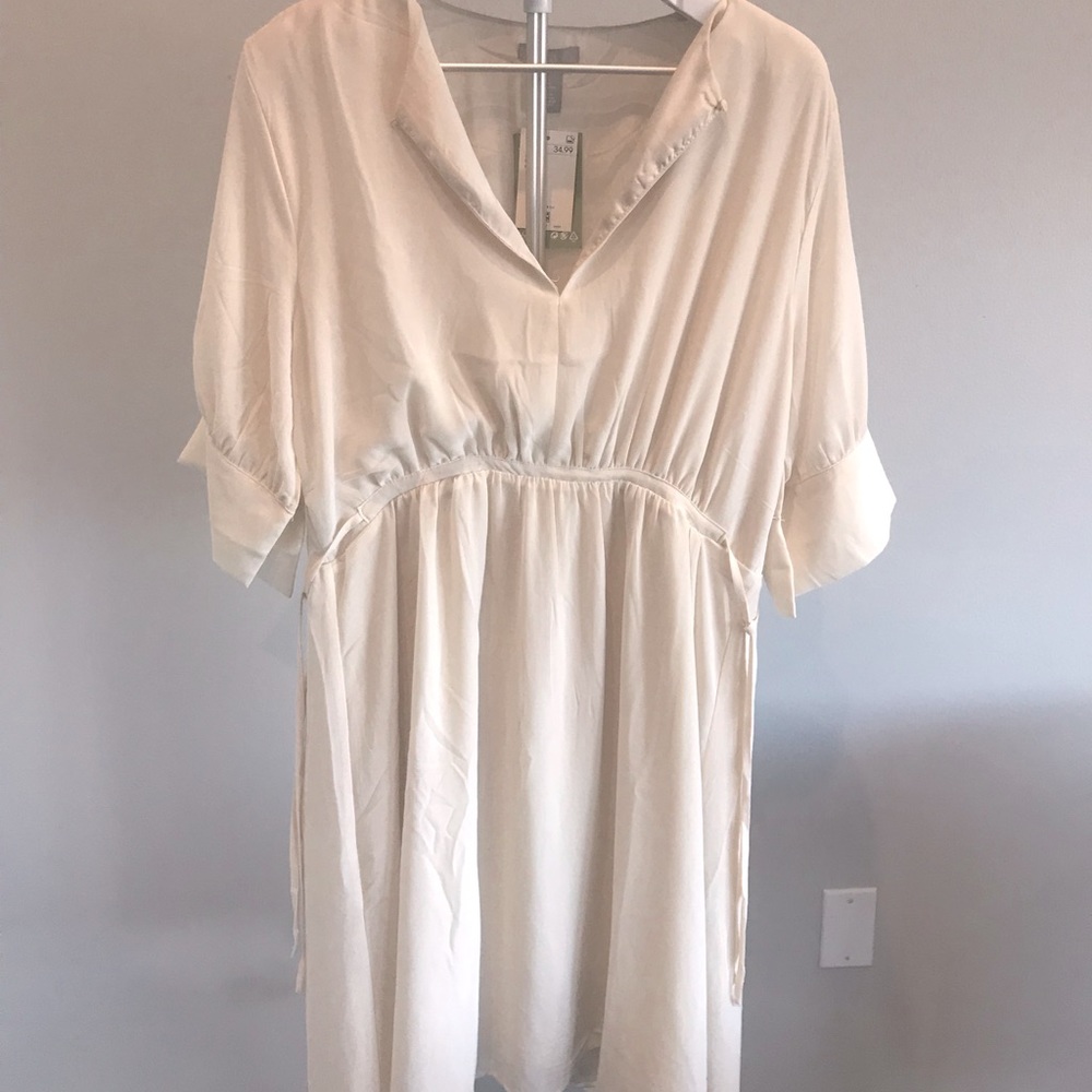 H&M cream angel dress, size L